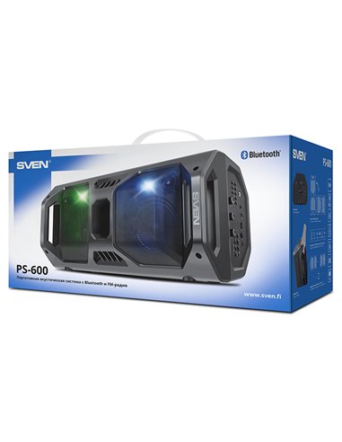 Портативная колонка SVEN PS-600, Чёрный
