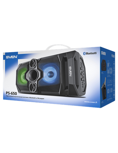 Портативная колонка SVEN PS-650, Чёрный