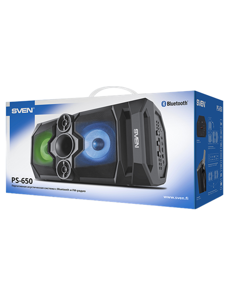 Портативная колонка SVEN PS-650, Чёрный