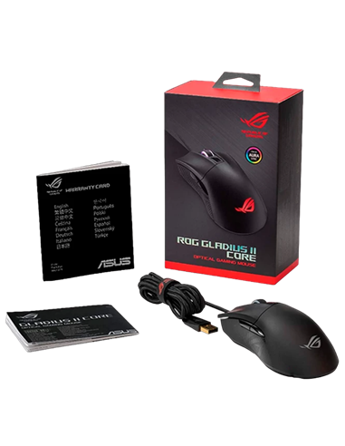 Игровая мышь ASUS ROG Gladius II Core, Чёрный
