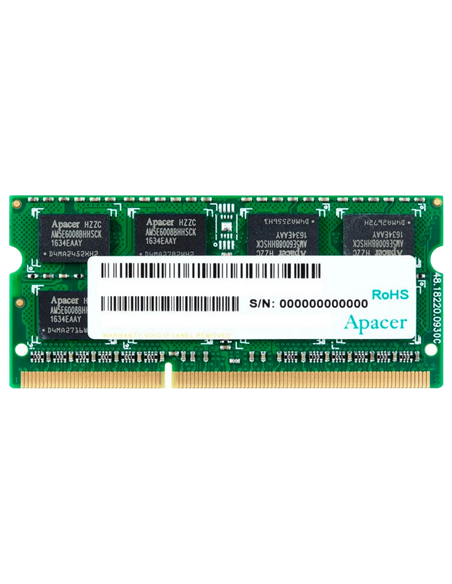 Оперативная память Apacer AS08GFA60CATBGJ, DDR3 SDRAM, 1600 МГц, 8Гб