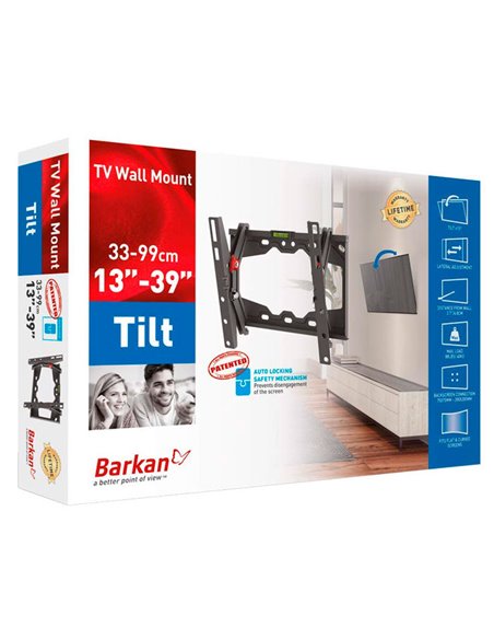 Наклонное настенное крепление BARKAN E210+, Чёрный