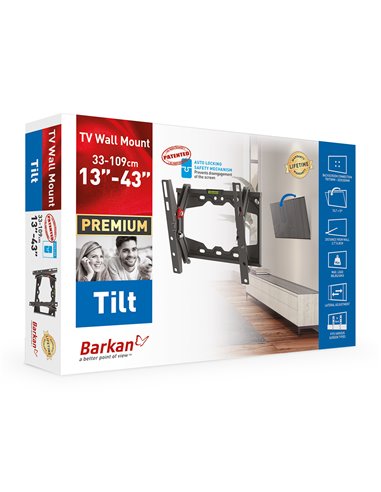 Наклонное настенное крепление BARKAN E210+, Чёрный