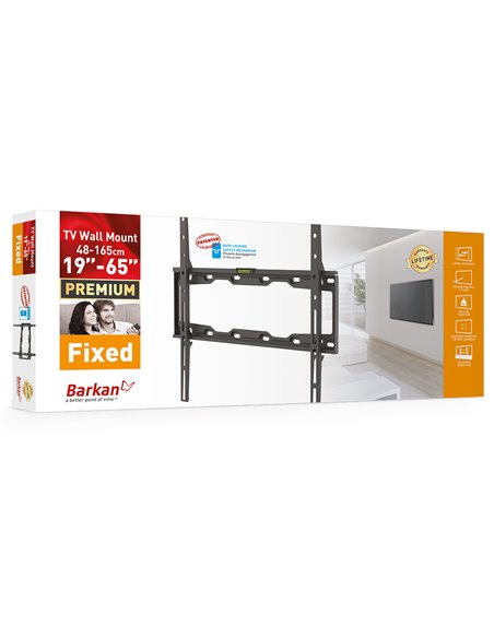 Suport fixat pe perete BARKAN E302+, Negru