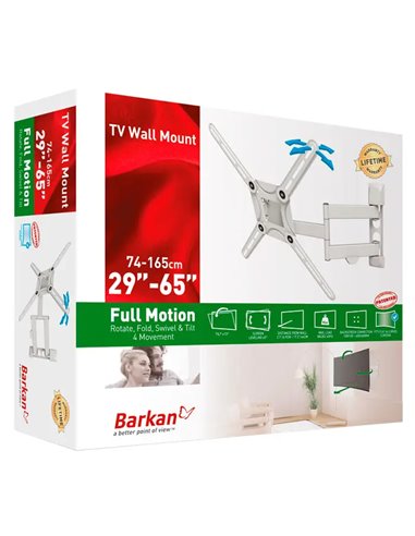 Настенное крепление для телевизора BARKAN 3400W, Белый