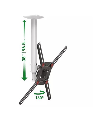 Suport TV tavan Full-motion BARKAN 3500, Alb