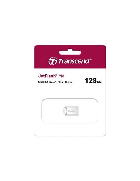 Memorie USB Transcend JetFlash 710, 128GB, Argintiu
