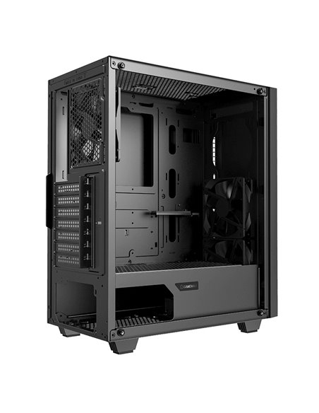 Компьютерный корпус Gamemax Fortress TG, Midi-Tower, Без блока питания, Чёрный
