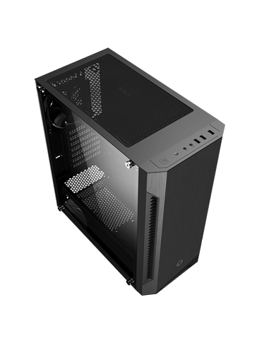 Компьютерный корпус Gamemax Fortress TG, Midi-Tower, Без блока питания, Чёрный