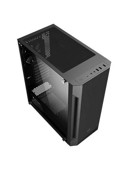 Компьютерный корпус Gamemax Fortress TG, Midi-Tower, Без блока питания, Чёрный