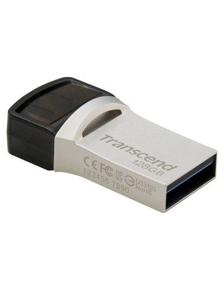 USB Flash накопитель Transcend JetFlash 890, 128Гб, Серебристый