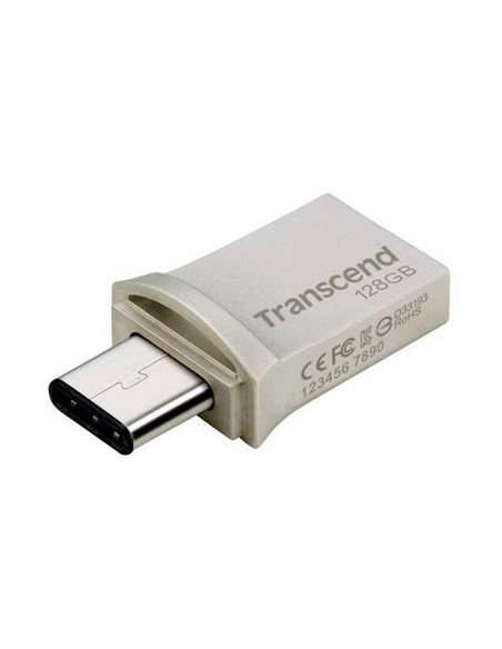 USB Flash накопитель Transcend JetFlash 890, 128Гб, Серебристый