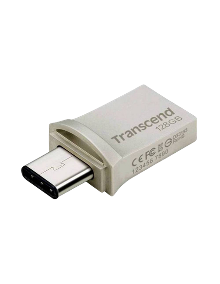 USB Flash накопитель Transcend JetFlash 890, 128Гб, Серебристый