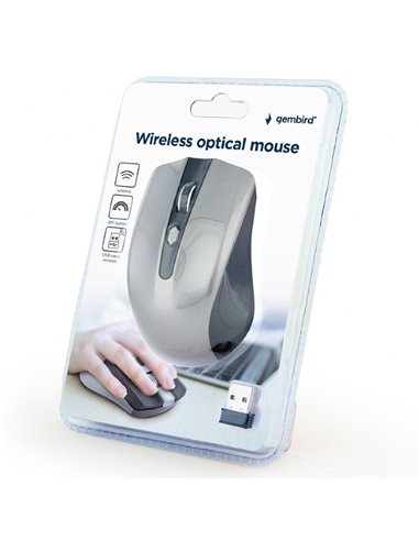 Mouse Wireless Gembird MUSW-4B-04-BG, Negru/Gri