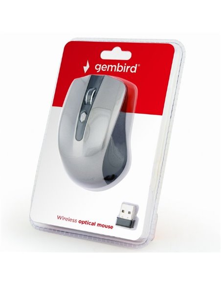 Беcпроводная мышь Gembird MUSW-4B-04-BG, Чёрный/Серый