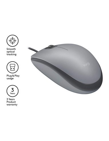 Mouse Logitech M110, Gri