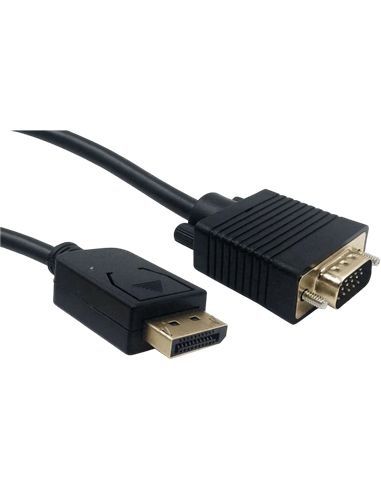 Видео кабель Cablexpert CCP-DPM-VGAM-6, DisplayPort (M) - VGA D-Sub (M), 1,8м, Чёрный