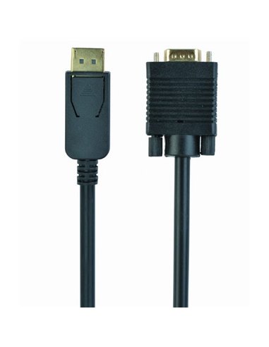 Видео кабель Cablexpert CCP-DPM-VGAM-6, DisplayPort (M) - VGA D-Sub (M), 1,8м, Чёрный