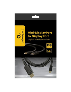 Cablu Video Cablexpert CCP-mDP2-6, MiniDP (M) - DisplayPort (M), 1,8m, Negru 2