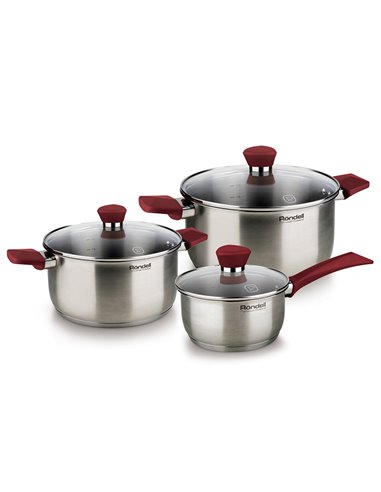 Set de vase Rondell Strike, 20cm, Argintiu