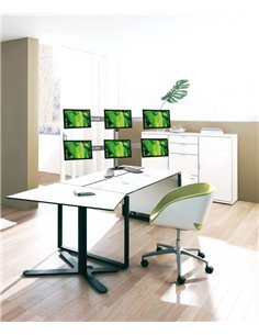 Suport birou pentru monitoare Reflecta PLANO DeskStand 23-1010 S, Argintiu 2