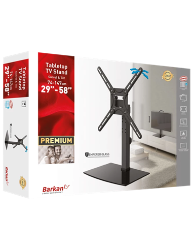 Suport pentru TV pe picior BARKAN S320, Negru