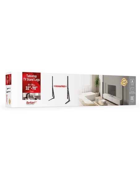 Suport pentru TV pe picior BARKAN S40, Negru