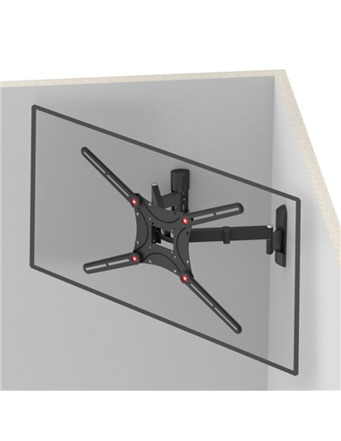 Suport TV de perete BARKAN BM464L, Negru