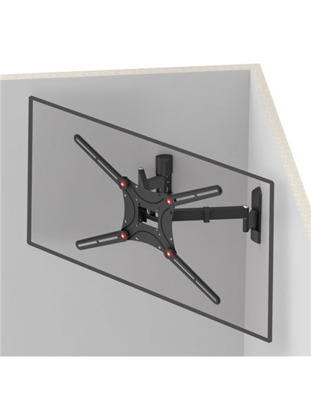 Suport TV de perete BARKAN BM464L, Negru
