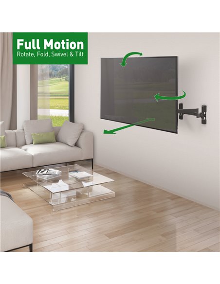 Suport TV de perete BARKAN BM464L, Negru