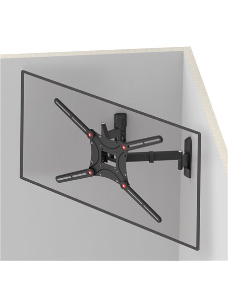 Suport TV de perete BARKAN BM464L, Negru