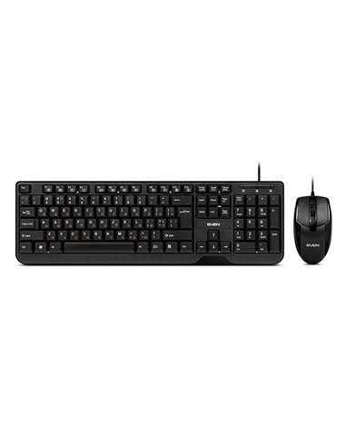 Set Tastatură + Mouse SVEN KB-S330C, Cu fir, Negru