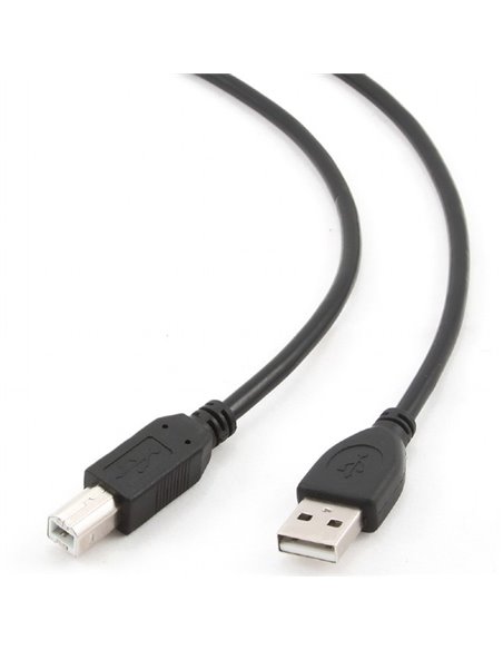 Адаптер USB Cablexpert CCP-USB2-AMBM-1M, USB Type-A/USB Type-B, 1м, Чёрный