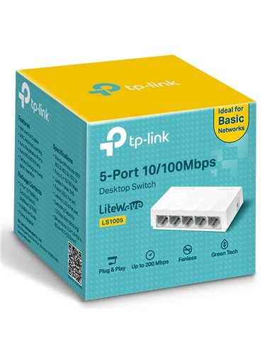 Сетевой коммутатор TP-LINK LS1005, 5x 10/100 Мбит/с