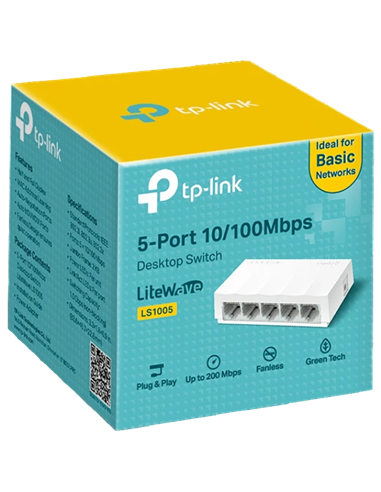 Сетевой коммутатор TP-LINK LS1005, 5x 10/100 Мбит/с