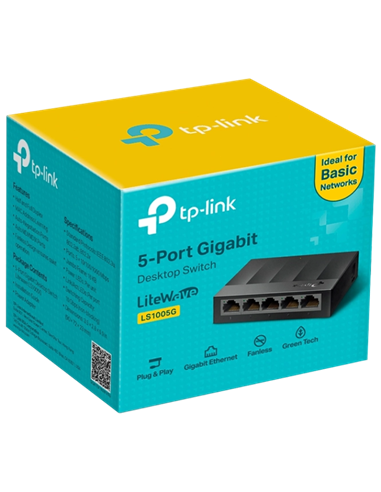 .5-port 10/100/1000Mbps Switch TP-LINK LiteWave "LS1005G", plastic case