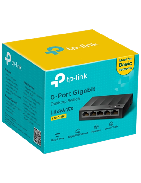 .5-port 10/100/1000Mbps Switch TP-LINK LiteWave "LS1005G", plastic case
