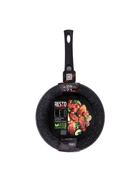 Tigaie adâncă RESTO 93041, 26cm, Negru