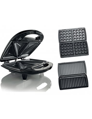 Aparat pentru sandwich multifunctional Gorenje SM703GCG, Argintiu