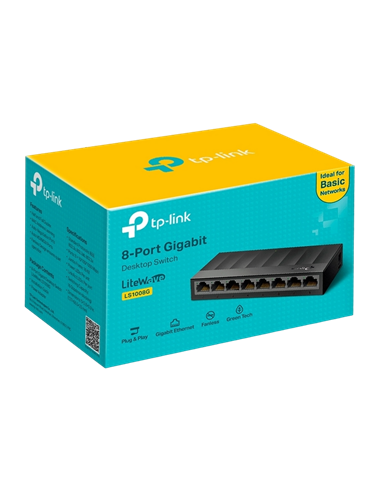 Сетевой коммутатор TP-LINK LS1008G, 8x 10/100/1000 Мбит/с