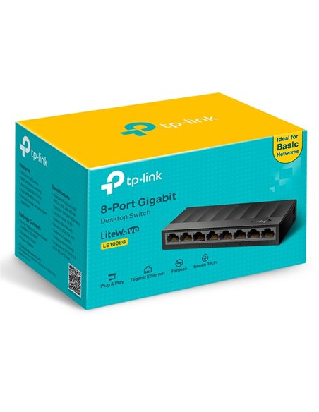 Switch de rețea TP-LINK LS1008G, 8x 10/100/1000 Mbps