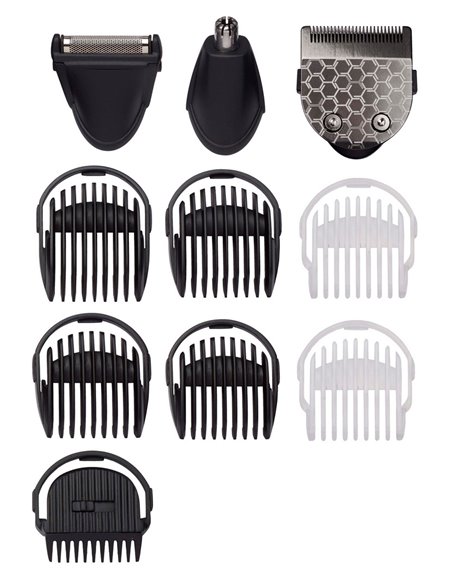 Trimmer pentru bărbați BaByliss 8-in-1 Carbon Steel Multi Trimmer MT728E, Negru
