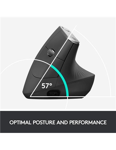 Mouse Wireless Logitech MX Vertical, Negru
