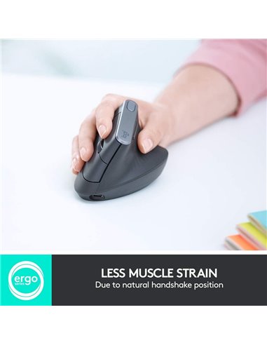 Беcпроводная мышь Logitech MX Vertical, Чёрный