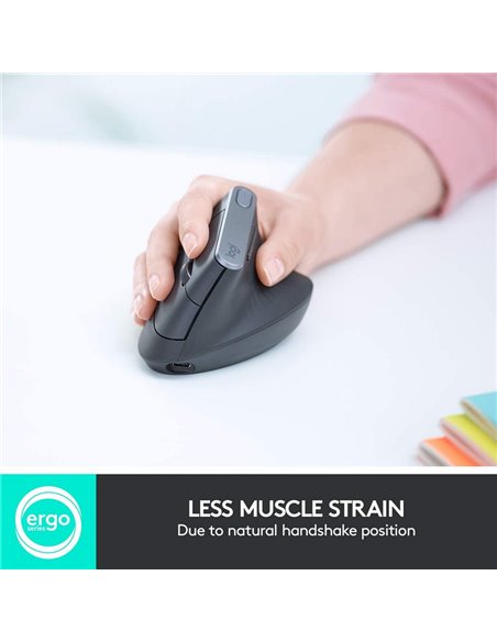 Беcпроводная мышь Logitech MX Vertical, Чёрный