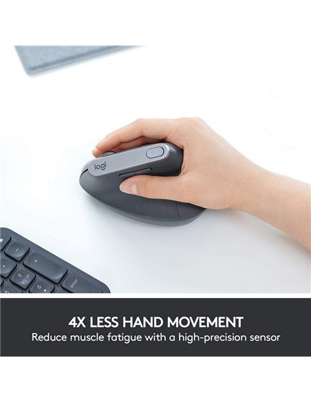 Беcпроводная мышь Logitech MX Vertical, Чёрный
