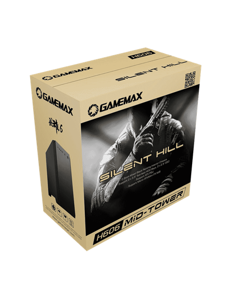 Carcasă PC Gamemax Silent Hill, Midi-Tower, Fără PSU, Negru