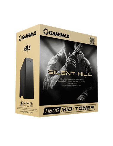 Carcasă PC Gamemax Silent Hill, Midi-Tower, Fără PSU, Negru
