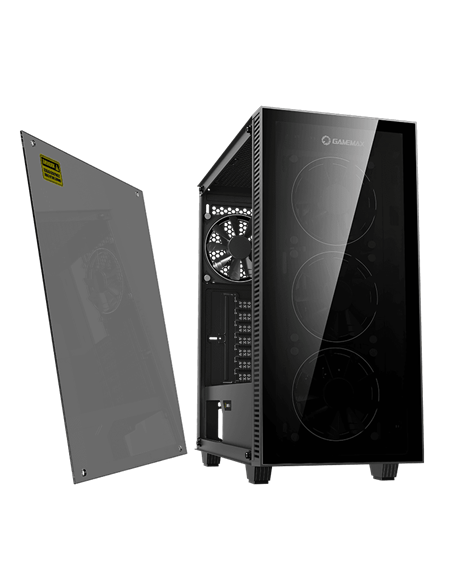 Carcasă PC Gamemax Draco XD, Midi-Tower, Fără PSU, Negru