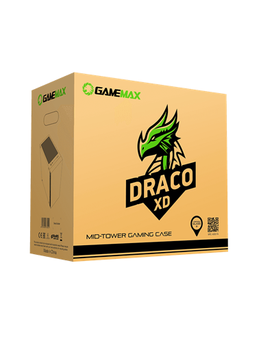 Компьютерный корпус Gamemax Draco XD, Midi-Tower, Без блока питания, Чёрный